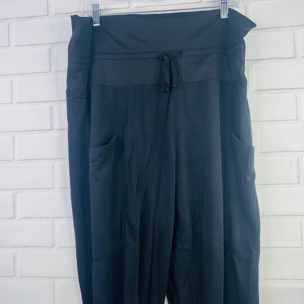 NWT Fabletics athletic jogger pants Maj Tricot Pant black XXL women - Picture 2 of 8